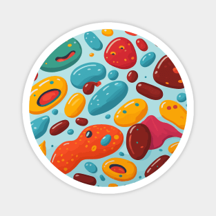 We Are All Human Beans Colorfool Food Splash Pun Cartoon Magnet